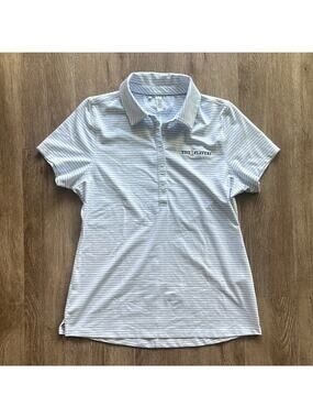 Under Armour HeatGear Women’s Striped The Players Polo Shirt Size Large‎